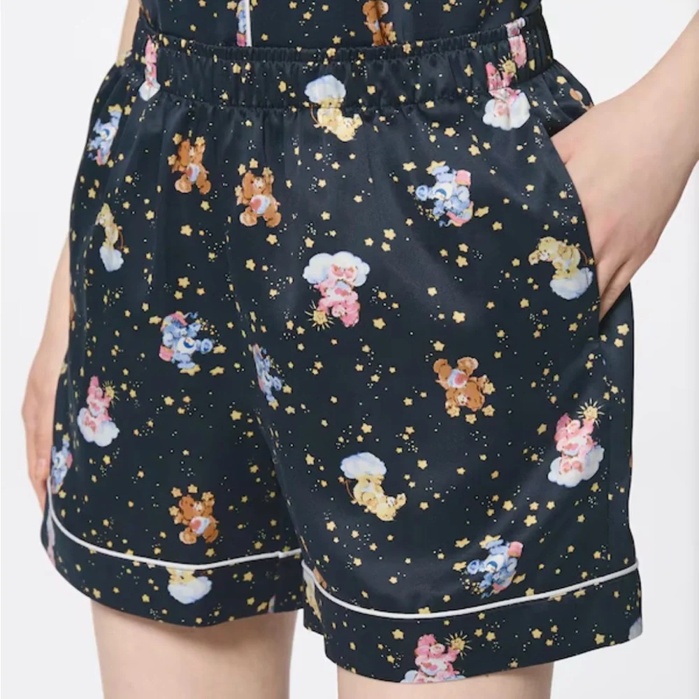 Care Bears Black Pajama Set with Colorful Print GU womens medium - Picture 2 of 6